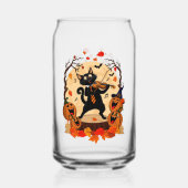 Herbst-Trinkglas mit Design Dosenglas (Rückseite)