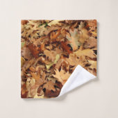 Herbst, trockene Blätter Badhandtuch Set (Waschlappen)