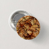 Herbst, trockene Blätter Button (Vorne & Hinten)