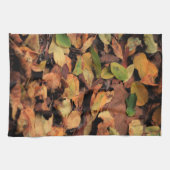 Herbst, trockene Blätter Geschirrtuch (Horizontal)