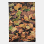 Herbst, trockene Blätter Geschirrtuch (Vertikal)
