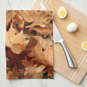 Herbst, trockene Blätter Geschirrtuch (Viertel Falte)