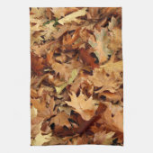 Herbst, trockene Blätter Geschirrtuch (Vertikal)