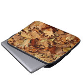 Herbst, trockene Blätter Laptopschutzhülle (Vorne Knopf)