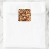 Herbst, trockene Blätter Quadratischer Aufkleber (Tasche)