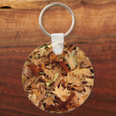 Herbst, trockene Blätter Schlüsselanhänger (Rückseite)