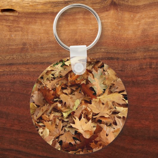Herbst, trockene Blätter Schlüsselanhänger (Rückseite)