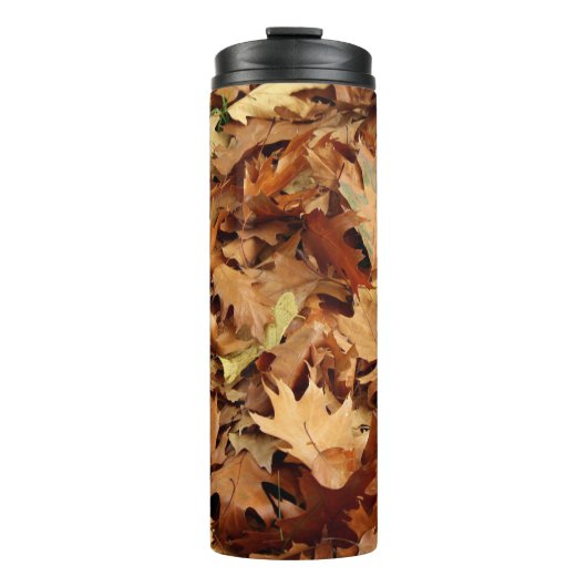 Herbst, trockene Blätter Thermosbecher (Vorderseite)