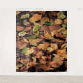 Herbst, trockene Blätter Wandteppich (Vorderseite)