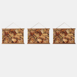 Herbst, trockene Blätter Wandteppich Mit Holzrahmen