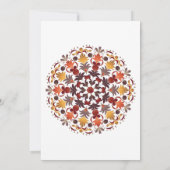 Herbst trockene Blumenmandala Einladung (Rückseite)