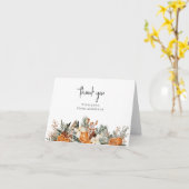 Herbst trockene Orangen Zimt Danke Karte (Gelbe Blume)