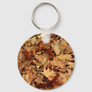 Herbst, trockenes Laub Schlüsselanhänger