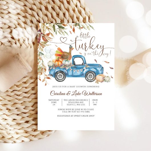 Herbst Truthahn Baby Shower Einladung