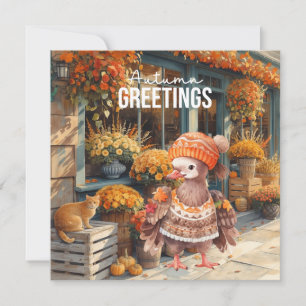 Herbst Türkei im Erntedank Florist Shop Feiertagskarte