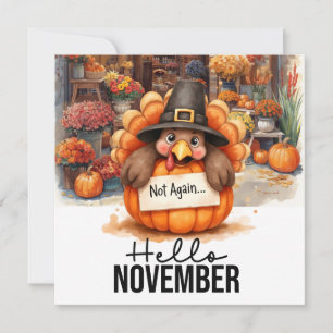 Herbst Türkei im Erntedank Florist Shop Feiertagskarte