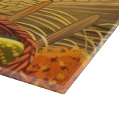 Herbst Türkei Pumpkins Erntedank Cutting Board Schneidebrett (Ecke)