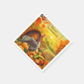 Herbst Türkei Pumpkins Erntedank Napkins Serviette (Ecke)