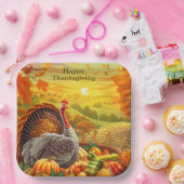 Herbst Türkei Pumpkins Erntedank Papierplatte Pappteller (Party)