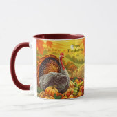Herbst Türkei Pumpkins Erntedank Tasse (Links)