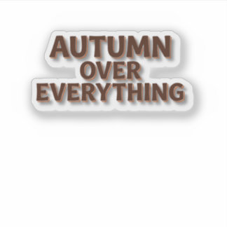 Herbst über alles aufkleber