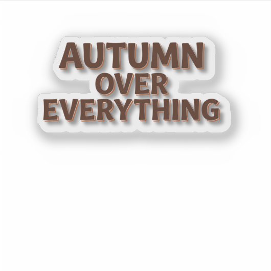 Herbst über alles aufkleber (Vorderseite)