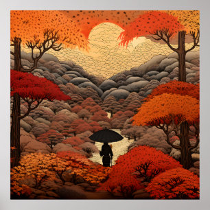 Herbst Ukiyo-e Japan Poster