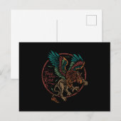 Herbst und Anstieg des farbigen Adlers Postkarte (Vorne/Hinten)