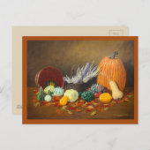 Herbst- und Erntedank-Feier Postkarte (Vorne/Hinten)