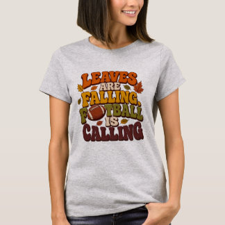 Herbst- und Frauenfußball-T-Shirt-Design T-Shirt