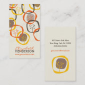 Herbst und Herbst Bio Bäume Ringe einfache Natur Visitenkarte (Vorne/Hinten)