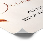 Herbst und Herbst Blume Marigold Boho Drinks Zeich Poster (Ecke)