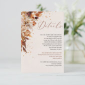 Herbst und Herbst Blume und Blätter Einzelheiten z Begleitkarte (Stehend Vorderseite)