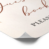 Herbst und Herbst - Marigold Boho Gästebuchsignatu Poster (Ecke)