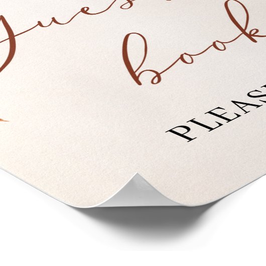 Herbst und Herbst - Marigold Boho Gästebuchsignatu Poster (Ecke)