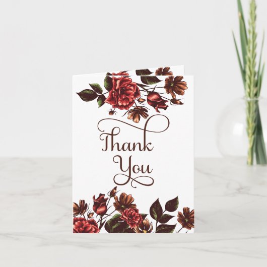 Herbst und Herbst Vielen Dank Dankeskarte (Vorderseite)