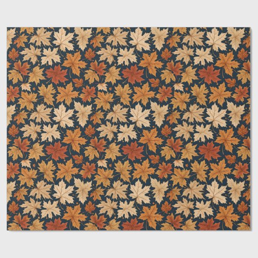 Herbst- und Herbsternte Blätter Geschenkpapier (Flach)