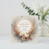 Herbst- und Herbsthochzeit Einladung (Stehend Vorderseite)