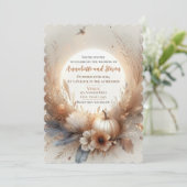 Herbst- und Herbsthochzeit Einladung (Stehend Vorderseite)