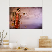 Herbst und Monarchschmetterlinge Poster (Küche)