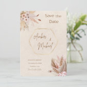 Herbst und Save the Date Einladung (Stehend Vorderseite)