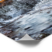 Herbst und Winter Fluss, Wald und Berge Poster (Ecke)