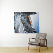 Herbst und Winter Fluss, Wald und Berge Wandteppich (Beispiel (Horizontal))