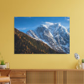 Herbst und Winter in schneebedeckten Bergen Leinwanddruck (Insitu (Wohnzimmer))