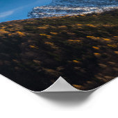 Herbst und Winter in schneebedeckten Bergen Poster (Ecke)