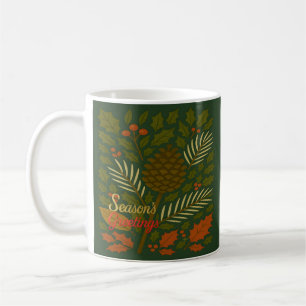 Herbst- und Winterurlaub Saisonale Grüße Kaffeetasse