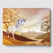 Herbst Unicorn Baby Shower Gästebuch (Rückseite)