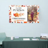 Herbst Unser kleiner Pumpkin 1. Geburtstag Foto Banner (Messeveranstaltung)