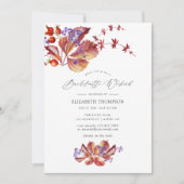 Herbst Urlaub Bachelorette Wochenende Einladung (Vorderseite)