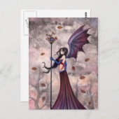 Herbst Vampire Gothic Fairy Postcard Postkarte (Vorne/Hinten)